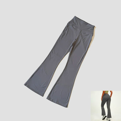 Yoga Pants For Women Hip Lifting Nude Feel Casual Wide Leg High Waist Scrunch Skin Friendly Sports Fashion Trousers