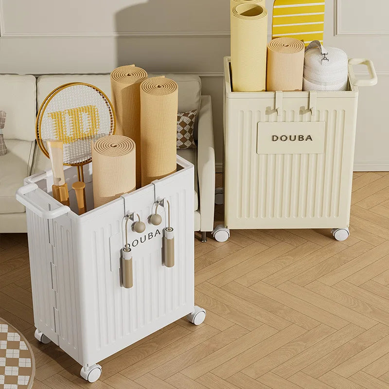 Yoga Mat Folding Storage With Wheels Workout Equipment Corner Storage Organizer Home Yoga Mat Holder Gym Organizer Box