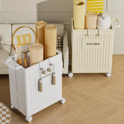 Yoga Mat Folding Storage With Wheels Workout Equipment Corner Storage Organizer Home Yoga Mat Holder Gym Organizer Box