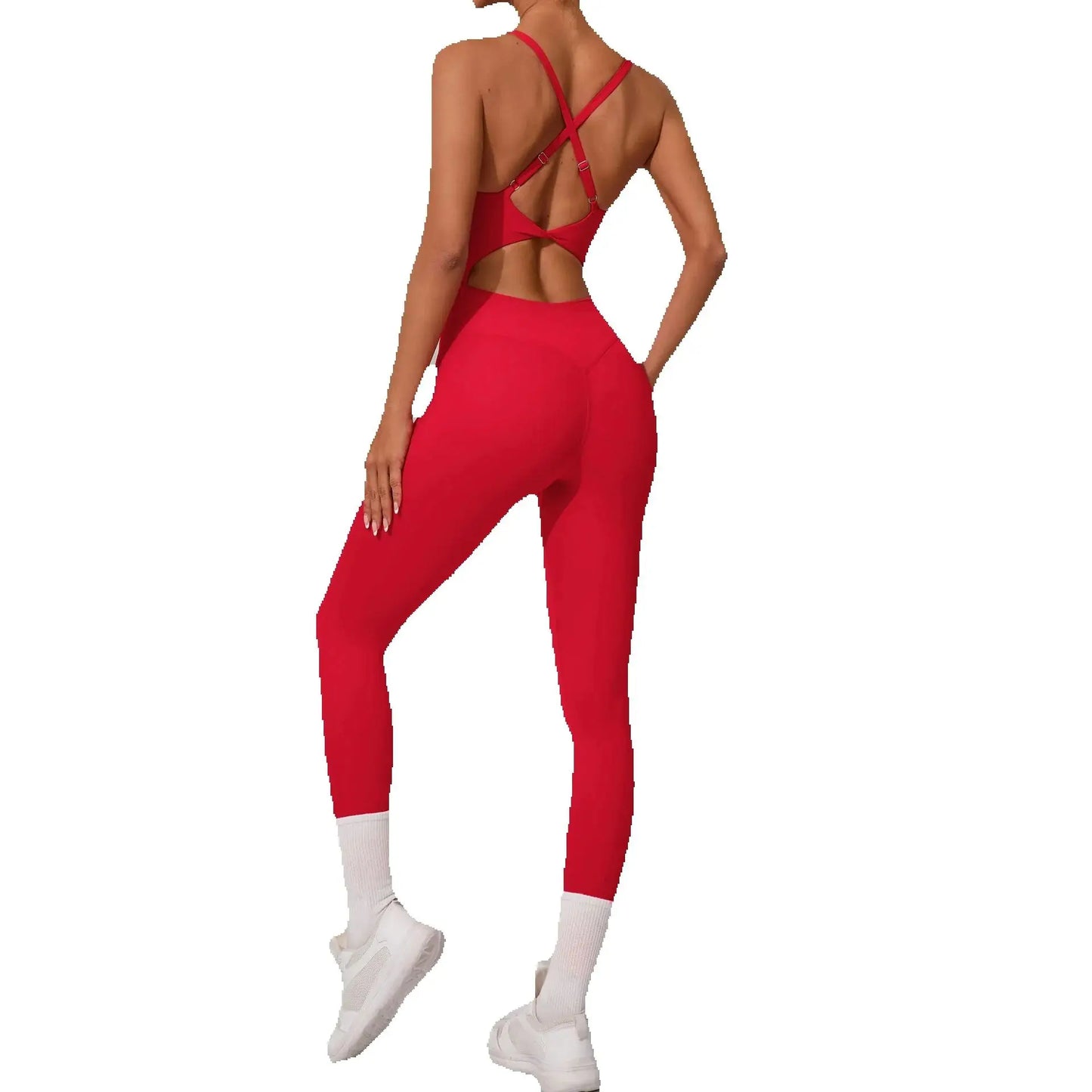 Yoga Set Women Tracksuit  Sports Jumpsuit Sexy Backless One-piece Suit Female Rompers Quick Dry Yoga Clothing Workout Bodysuits