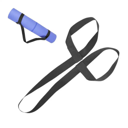 Adjustable Yoga Mat Strap Yoga Mat Bundle Strap Shoulder Straps Sports Stretch Strap Floor Mat Storage Carrying Strap Black