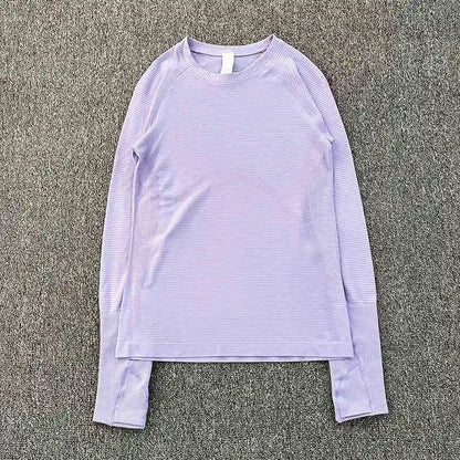 Yoga clothing top for women in spring and autumn, slim fit, long sleeved, running, Pilates training, fitness clothing