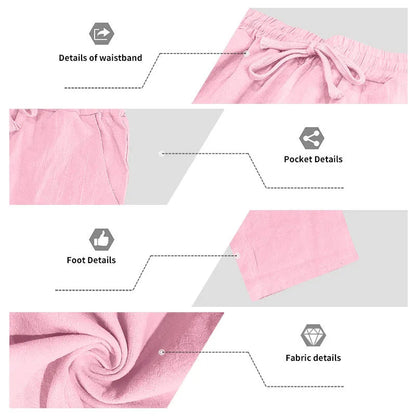 Men's 16-Color Breathable Linen Yoga Pants Loose Casual Sportswear for Spring/Summer 2025 European And American Style