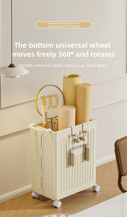 Yoga Mat Folding Storage With Wheels Workout Equipment Corner Storage Organizer Home Yoga Mat Holder Gym Organizer Box