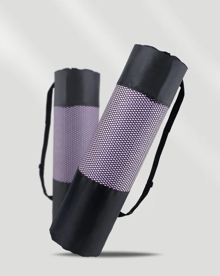 Yoga Mat Carry Bag Drawstring Shoulder Strap Oxford Fabric With Mesh Pocket Portable Yoga Equipment Storage Bag