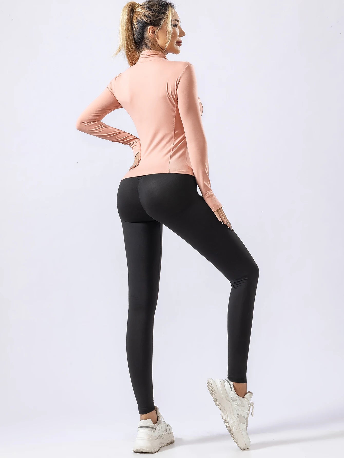 Yoga suit women autumn and winter advanced sense quick drying top professional high-end morning running gym running sportswear w