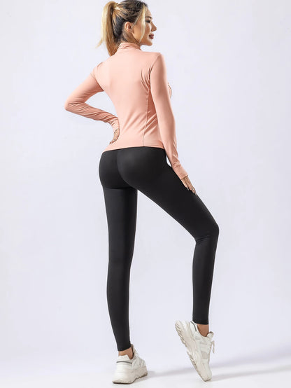 Yoga suit women autumn and winter advanced sense quick drying top professional high-end morning running gym running sportswear w