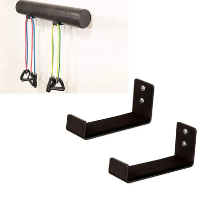 Yoga Mat Storage Rack Wall Mount Holder Exercise Mat Hanger Foam Roller Wall Hooks Gym Organizer for Hanging Fitness Bands Yoga