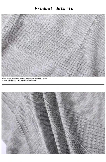 Yoga Clothes for Women, Sports Tops, Round Neck,, Seamless, Slim, Running Shirt Fitness Workout Long Sleeves Gym T shirt, Winter