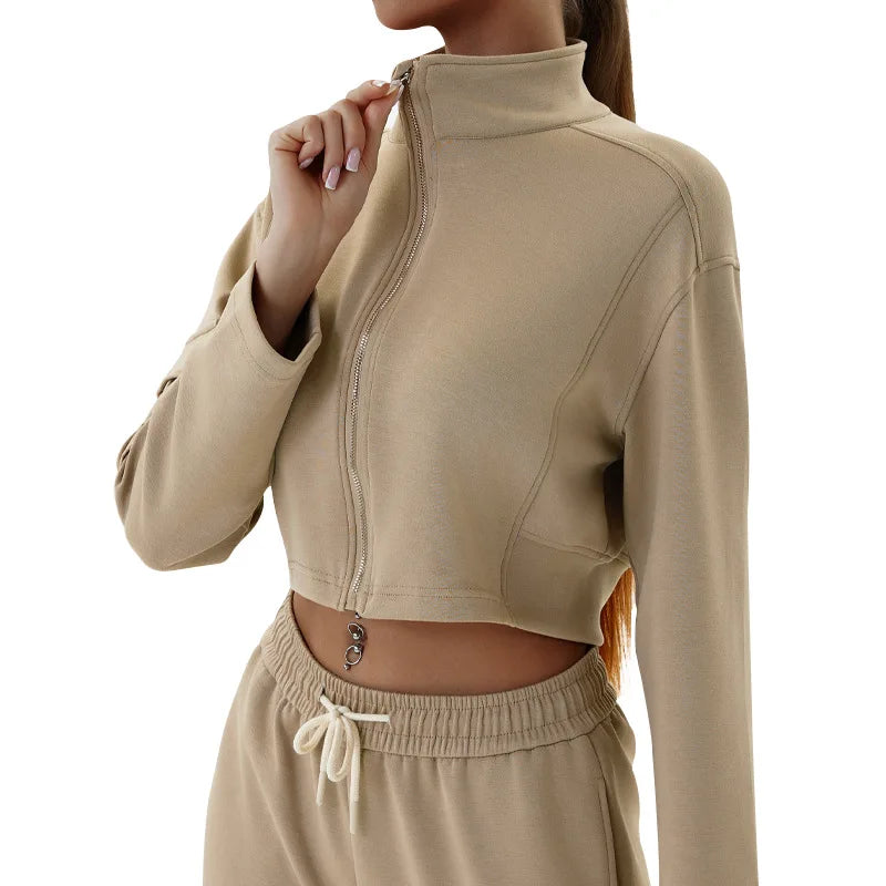 Woman Yoga Clothes Windbreaker Sportswear Running Long Sleeve Sweatshirt Sports Jackets Top Women Workout Tops Activewear