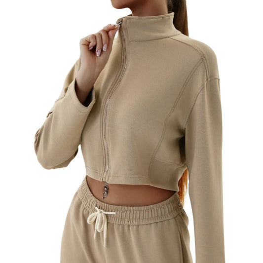 Woman Yoga Clothes Windbreaker Sportswear Running Long Sleeve Sweatshirt Sports Jackets Top Women Workout Tops Activewear