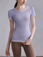 Yoga Suits for Women in Spring Summer New Sports Tops Integrated with Slim Short-sleeved T-shirt Running Training Fitness Suits