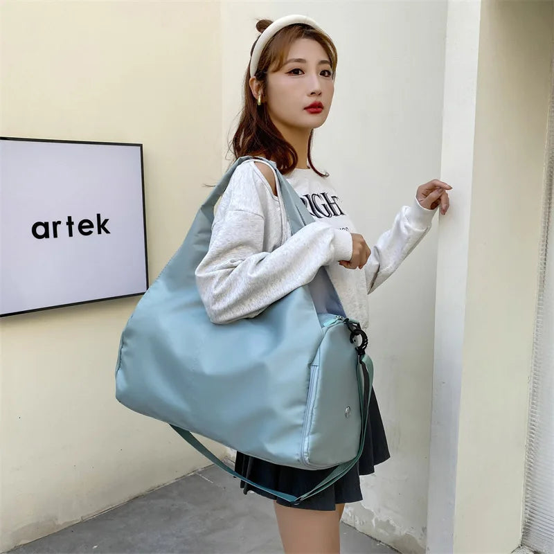 Yoga Mat Gym Bag For Women Sports Handbags Travel Fitness Tote Bag Yoga Swimming Shoulder Bag Large Capacity With Shoulder Strap