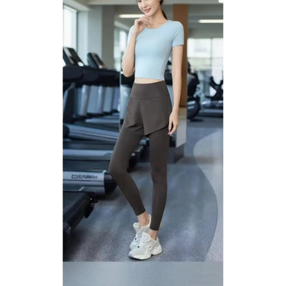 Yoga pants for women, tight fitting and breathable sports and fitness pants, high waisted and casual, waist cinching and hip lif