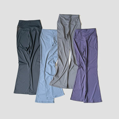 Yoga Pants For Women Hip Lifting Nude Feel Casual Wide Leg High Waist Scrunch Skin Friendly Sports Fashion Trousers