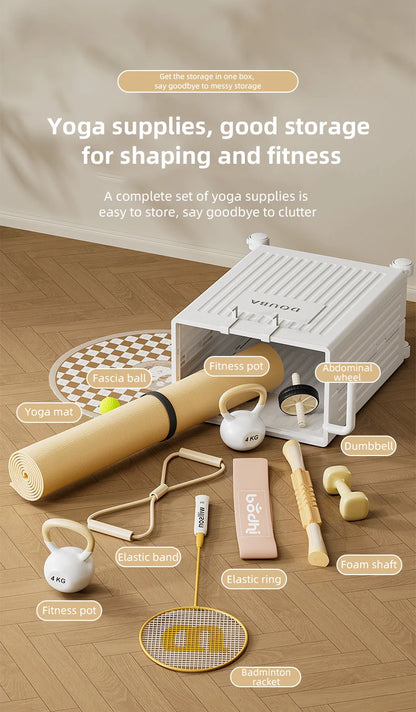 Yoga Mat Folding Storage With Wheels Workout Equipment Corner Storage Organizer Home Yoga Mat Holder Gym Organizer Box