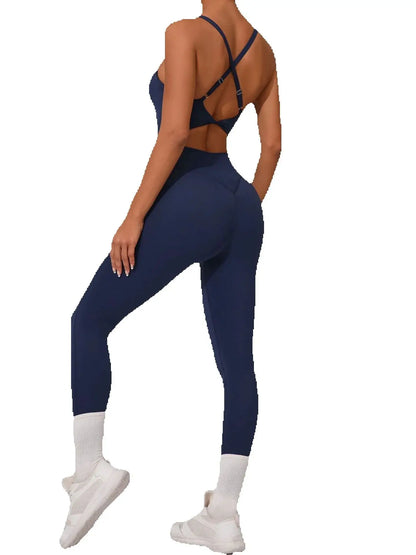 Yoga Set Women Tracksuit  Sports Jumpsuit Sexy Backless One-piece Suit Female Rompers Quick Dry Yoga Clothing Workout Bodysuits