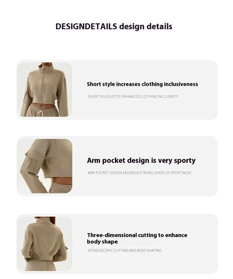 Woman Yoga Clothes Windbreaker Sportswear Running Long Sleeve Sweatshirt Sports Jackets Top Women Workout Tops Activewear