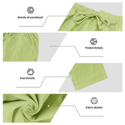 Men's 16-Color Breathable Linen Yoga Pants Loose Casual Sportswear for Spring/Summer 2025 European And American Style