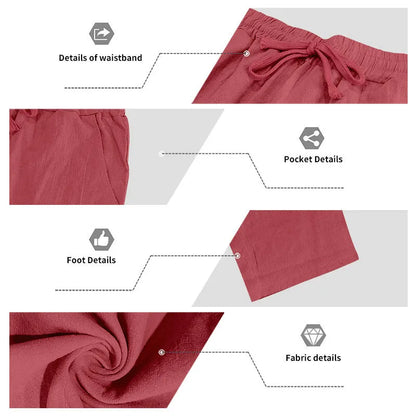 Men's 16-Color Breathable Linen Yoga Pants Loose Casual Sportswear for Spring/Summer 2025 European And American Style