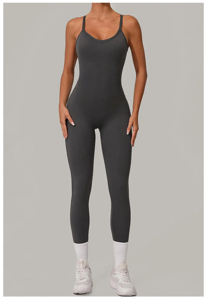 Yoga Set Women Tracksuit  Sports Jumpsuit Sexy Backless One-piece Suit Female Rompers Quick Dry Yoga Clothing Workout Bodysuits