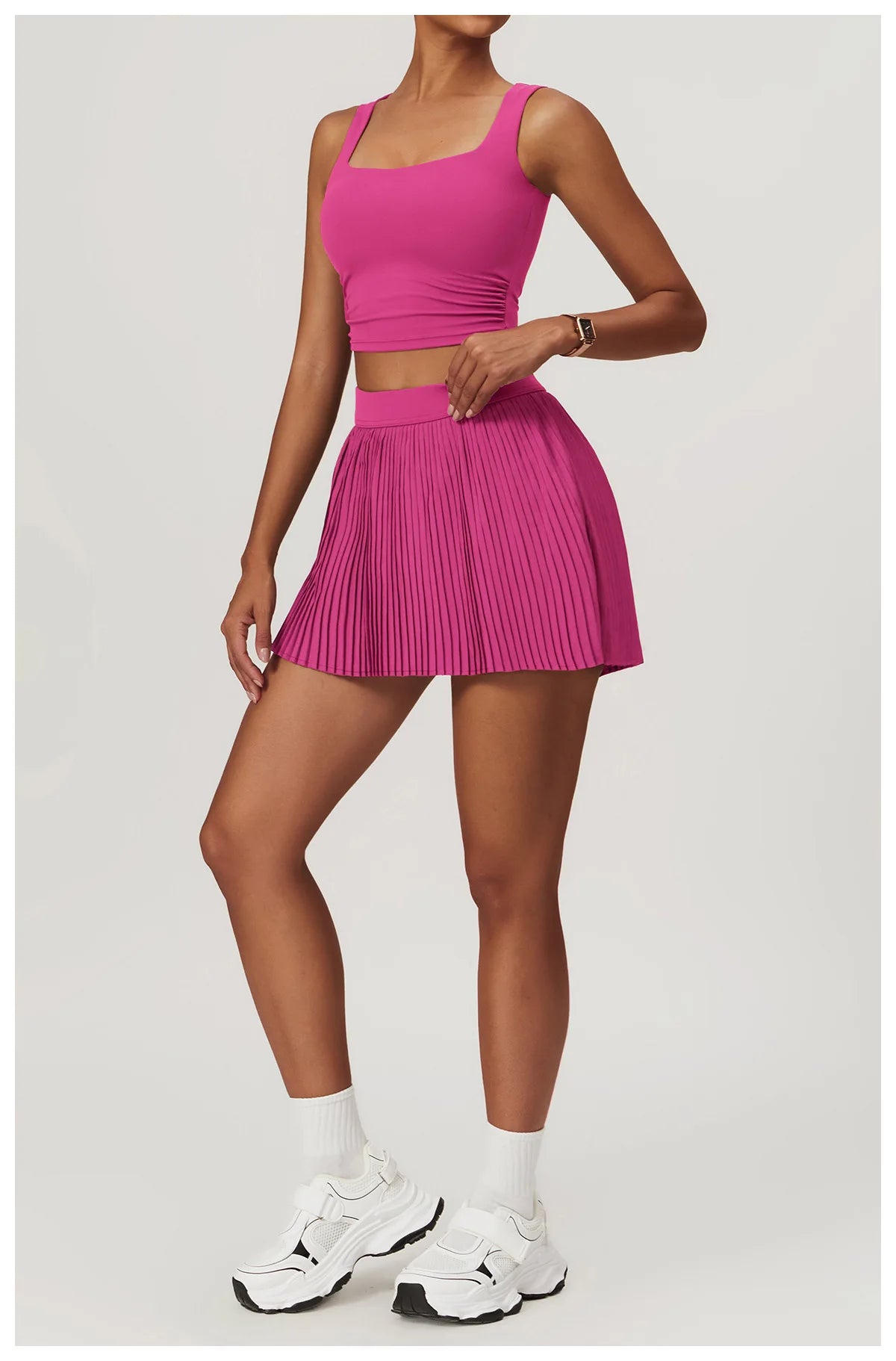 Yoga Sets Workout Sets for Women 2 Pieces Gym Suits Long Sleeved Outfits Zipper Fitness Jacket Running Short Skirt Sportswear