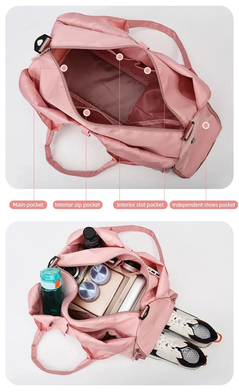 Yoga Mat Gym Bag For Women Sports Handbags Travel Fitness Tote Bag Yoga Swimming Shoulder Bag Large Capacity With Shoulder Strap