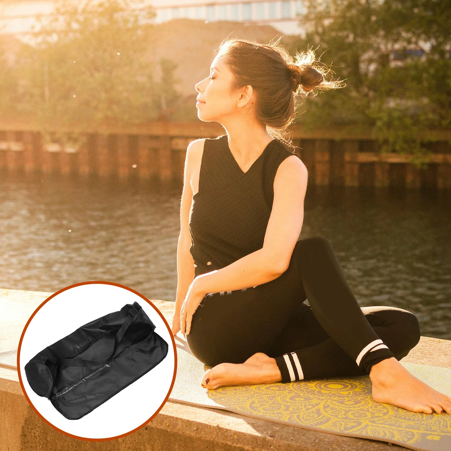 Foldable Oxford Durable Carrier Storage Tote For Mat Gym Yoga Mat Cover Organizer Yoga Carrying Bag Accessory Women